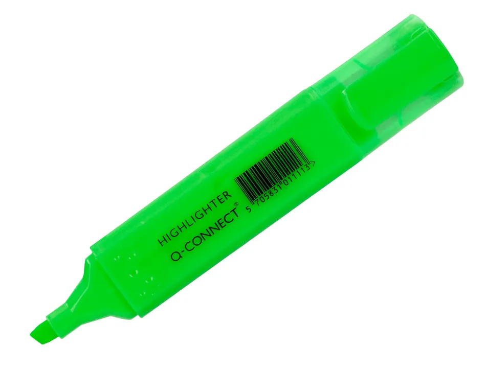 Surligneur q-connect tracé 2/5 mm pointe biseautée couleurs éclatantes vert