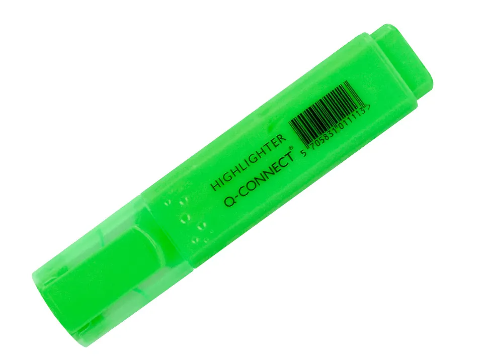 Surligneur q-connect tracé 2/5 mm pointe biseautée couleurs éclatantes vert