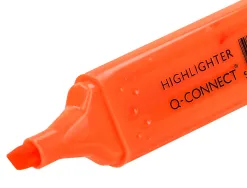 Surligneur q-connect tracé 2/5 mm pointe biseautée couleurs éclatantes orange