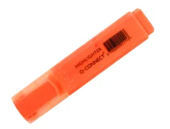 Surligneur q-connect tracé 2/5 mm pointe biseautée couleurs éclatantes orange