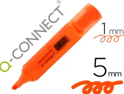 Surligneur q-connect tracé 2/5 mm pointe biseautée couleurs éclatantes orange