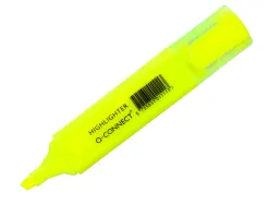 Surligneur q-connect tracé 2/5 mm pointe biseautée couleurs éclatantes jaune