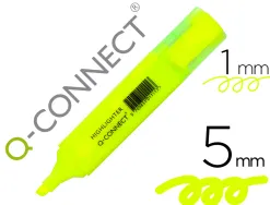 Surligneur q-connect tracé 2/5 mm pointe biseautée couleurs éclatantes jaune
