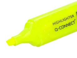 Surligneur q-connect tracé 2/5 mm pointe biseautée couleurs éclatantes jaune