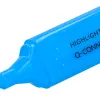 Surligneur q-connect tracé 2/5 mm pointe biseautée couleurs éclatantes bleu