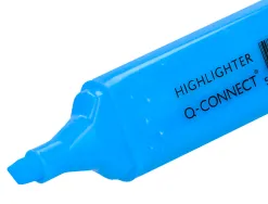Surligneur q-connect tracé 2/5 mm pointe biseautée couleurs éclatantes bleu