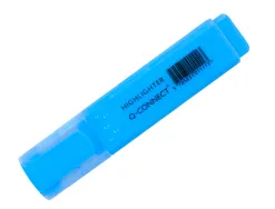 Surligneur q-connect tracé 2/5 mm pointe biseautée couleurs éclatantes bleu