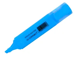 Surligneur q-connect tracé 2/5 mm pointe biseautée couleurs éclatantes bleu