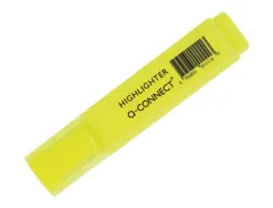 Surligneur q-connect tracé 2/5 mm pointe biseautée couleurs éclatantes pochette 4 unités assorties
