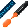 Surligneur schneider job pointe biseautee rechargeable avec maxx 660 refill station resiste evaporation orange