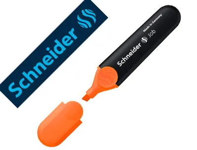 Surligneur schneider job pointe biseautee rechargeable avec maxx 660 refill station resiste evaporation orange