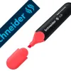 Surligneur schneider job pointe biseautee rechargeable avec maxx 660 refill station resiste evaporation rouge