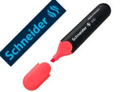 Surligneur schneider job pointe biseautee rechargeable avec maxx 660 refill station resiste evaporation rouge