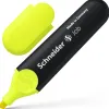 Surligneur schneider job pointe biseautee rechargeable avec maxx 660 refill station resiste evaporation jaune
