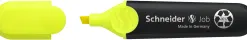 Surligneur schneider job pointe biseautee rechargeable avec maxx 660 refill station resiste evaporation jaune