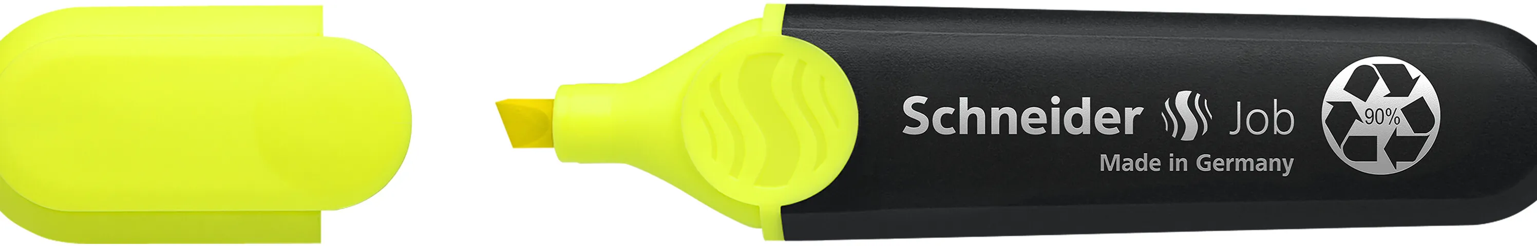 Surligneur schneider job pointe biseautee rechargeable avec maxx 660 refill station resiste evaporation jaune