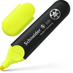 Surligneur schneider job pointe biseautee rechargeable avec maxx 660 refill station resiste evaporation jaune