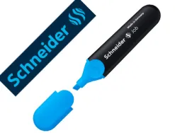 Surligneur schneider job pointe biseautee rechargeable avec maxx 660 refill station resiste evaporation bleu