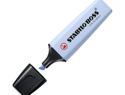Surligneur stabilo boss original pastel encre base eau pointe biseautee largeur trace 2/5mm pochette 8 unites