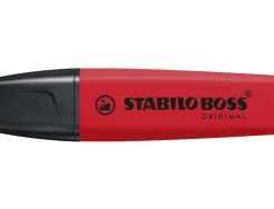 Surligneur stabilo boss original encre base eau pointe biseautee largeur trace 2/5mm coloris vrai