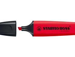 Surligneur stabilo boss original encre base eau pointe biseautee largeur trace 2/5mm coloris vrai