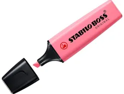 Surligneur stabilo boss original pastel encre base eau pointe biseautee largeur trace 2/5mm coloris mauve