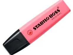Surligneur stabilo boss original pastel encre base eau pointe biseautee largeur trace 2/5mm coloris mauve
