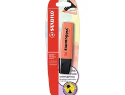 Surligneur stabilo boss original pastel encre base eau pointe biseautee largeur trace 2/5mm coloris douceur