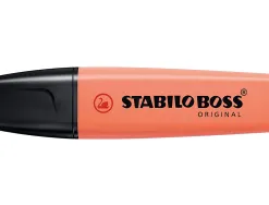 Surligneur stabilo boss original pastel encre base eau pointe biseautee largeur trace 2/5mm coloris douceur