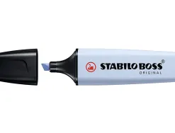 Surligneur stabilo boss original pastel encre base eau pointe biseautee largeur trace 2/5mm coloris nuage de