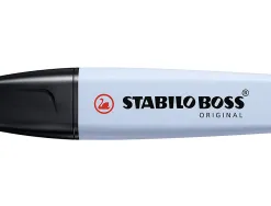 Surligneur stabilo boss original pastel encre base eau pointe biseautee largeur trace 2/5mm coloris nuage de