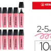 Surligneur stabilo boss original pastel encre base eau pointe biseautee largeur trace 2/5mm coloris petale de