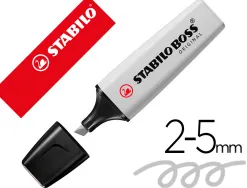 Surligneur stabilo boss original pastel encre base eau pointe biseautee largeur trace 2/5mm coloris poudre de