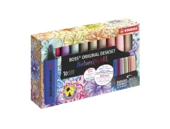 Surligneur stabilo boss original naturecolors wild flowers edition pointe biseautee trait 2/5mm coloris ass. set 10 uni