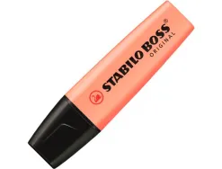 Surligneur stabilo boss original pastel encre base eau pointe biseautee largeur trace 2/5mm coloris sorbet