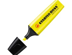 Surligneur stabilo boss original edition collector rechargeable pointe biseautee trace 2/5mm deskset 15 unites