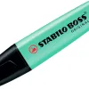 Surligneur stabilo boss pastel tracé 2/5mm pointe biseautée encre universelle base eau résistante lumière menthe à l'eau