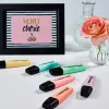 Surligneur stabilo boss pastel tracé 2/5mm pointe biseautée encre universelle base eau résistante lumière teinte pêche