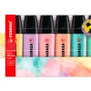 Surligneur stabilo boss pastel tracé 2/5mm pointe biseautée encre universelle base eau résistante lumière pochette 6u