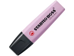 Surligneur stabilo boss pastel tracé 2/5mm pointe biseautée encre universelle base eau résistante lumière pochette 4u