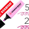 Surligneur stabilo boss pastel tracé 2/5mm pointe biseautée encre universelle base eau résistante lumière brume lilas