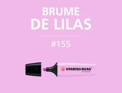 Surligneur stabilo boss pastel tracé 2/5mm pointe biseautée encre universelle base eau résistante lumière brume lilas