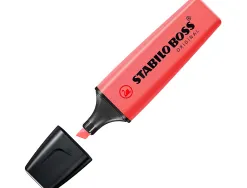 Surligneur stabilo boss tracé 2/5mm pointe biseautée encre universelle base eau résistante lumière pochette 4 unités