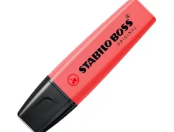 Surligneur stabilo boss tracé 2/5mm pointe biseautée encre universelle base eau résistante lumière pochette 4 unités