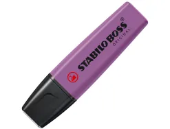 Surligneur stabilo boss tracé 2/5mm pointe biseautée encre universelle base eau résistante lumière coloris lavande