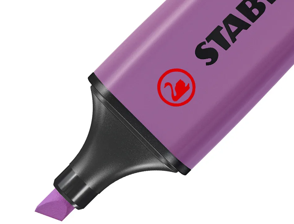 Surligneur stabilo boss tracé 2/5mm pointe biseautée encre universelle base eau résistante lumière coloris lavande