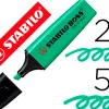 Surligneur stabilo boss tracé 2/5mm pointe biseautée encre universelle base eau résistante lumière coloris turquoise