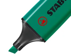 Surligneur stabilo boss tracé 2/5mm pointe biseautée encre universelle base eau résistante lumière coloris turquoise