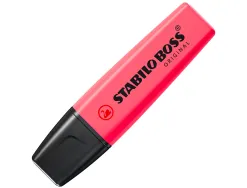 Surligneur stabilo boss tracé 2/5mm pointe biseautée encre universelle base eau résistante lumière coloris rose
