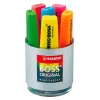 Surligneur stabilo boss tracé 2/5mm pointe biseautée encre universelle base eau résistante lumière pot 6 unités